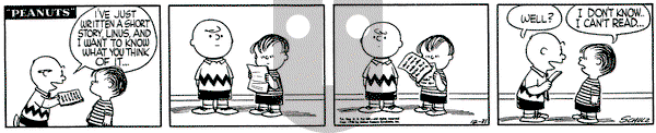 Peanuts on Saturday December 31, 1955 Comic Strip