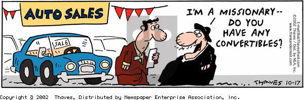 Frank and Ernest on Thursday October 17, 2002 Comic Strip