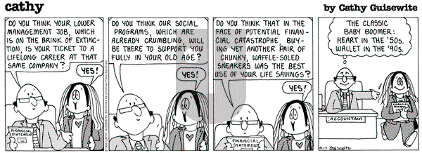 Cathy Classics on Wednesday April 17, 1996 Comic Strip