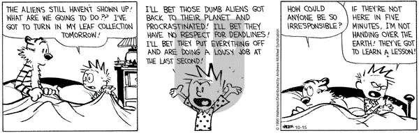 Calvin and Hobbes on Wednesday October 15, 2025 Comic Strip