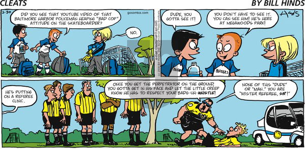 Cleats on Sunday March 30, 2008 Comic Strip