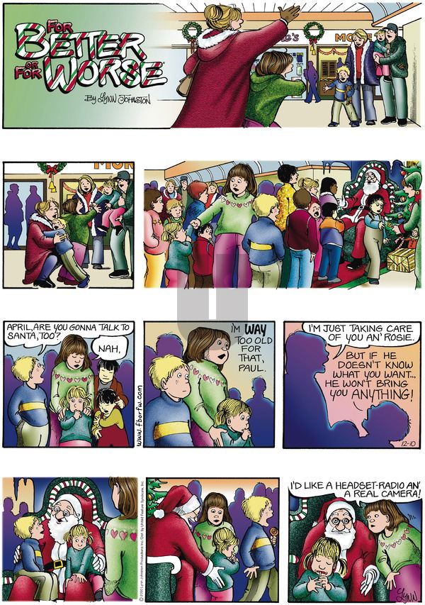 For Better or For Worse on Sunday December 10, 2000 Comic Strip