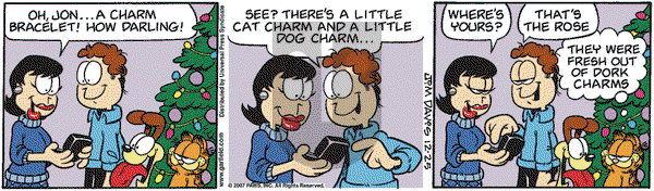 Garfield on Tuesday December 25, 2007 Comic Strip