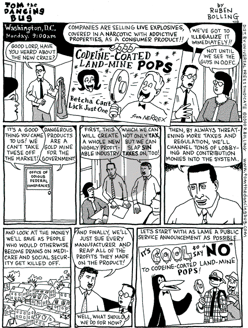 Tom the Dancing Bug on Monday February 21, 2000 Comic Strip