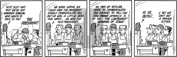 Doonesbury on Wednesday July 25, 1973 Comic Strip