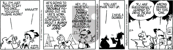 Over the Hedge on Saturday August 2, 1997 Comic Strip