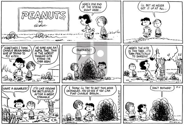 Peanuts on Sunday September 11, 1960 Comic Strip
