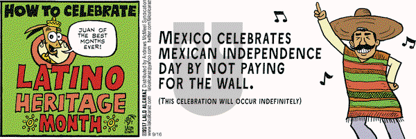 La Cucaracha on Saturday September 16, 2017 Comic Strip