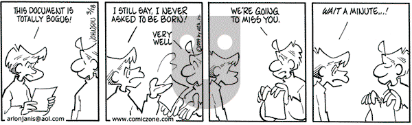 Arlo and Janis on Thursday March 18, 1999 Comic Strip