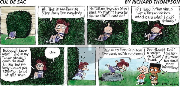 Cul de Sac on Sunday August 9, 2015 Comic Strip