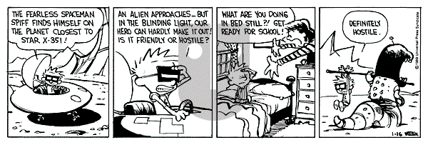 Calvin and Hobbes - Monday January 16, 1989 Comic Strip