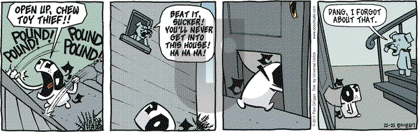 Pooch Cafe on Monday November 21, 2011 Comic Strip