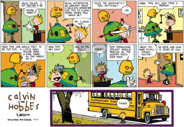 Calvin and Hobbes on Sunday November 28, 1993 Comic Strip