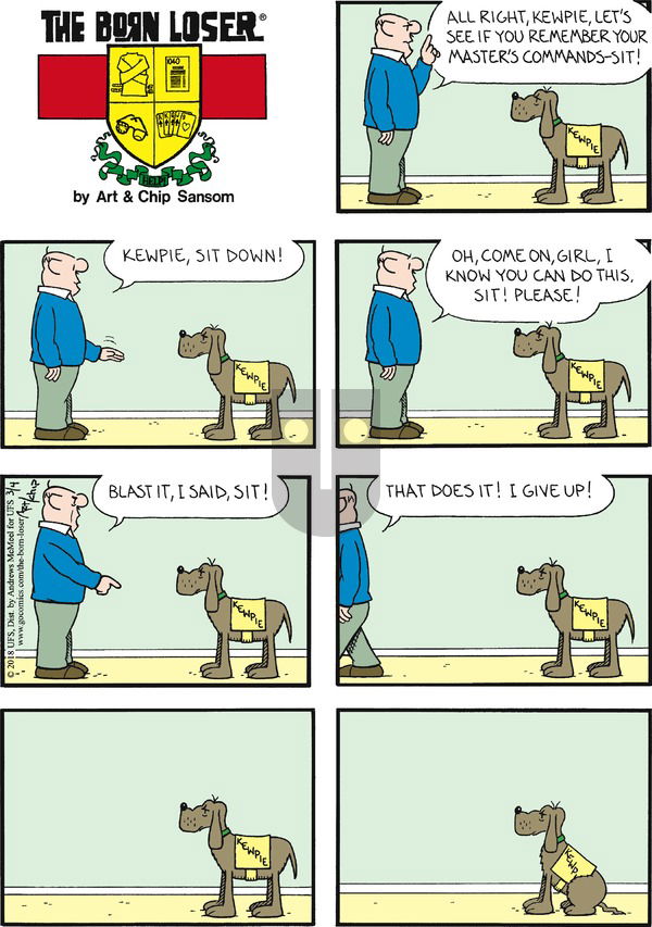 The Born Loser on Sunday March 4, 2018 Comic Strip
