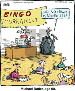 In the Bleachers on Thursday November 1, 2001 Comic Strip