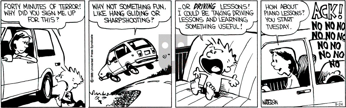 Calvin and Hobbes - Saturday September 24, 2011 Comic Strip