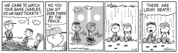 Peanuts on Thursday July 15, 1999 Comic Strip
