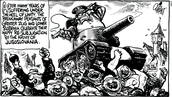 Pat Oliphant - Thursday July 4, 1991 Comic Strip