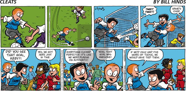 Cleats on Sunday March 30, 2003 Comic Strip