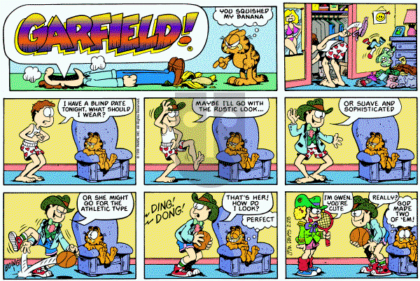 Garfield on Sunday February 28, 1988 Comic Strip