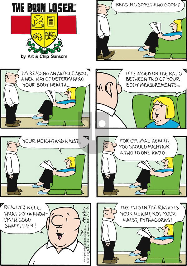 The Born Loser on Sunday July 10, 2016 Comic Strip
