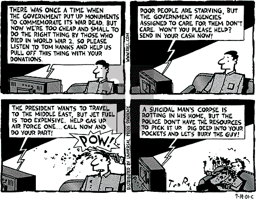 Ted Rall on Monday July 23, 2001 Comic Strip