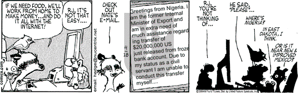 Over the Hedge on Wednesday April 28, 2004 Comic Strip