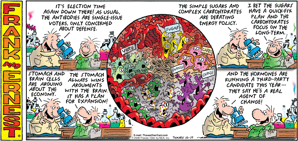 Frank and Ernest on Sunday October 19, 2008 Comic Strip