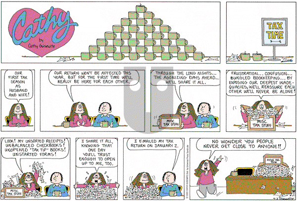 Cathy Classics - Sunday April 3, 2005 Comic Strip