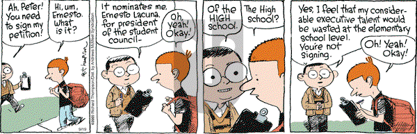 Cul de Sac on Thursday September 19, 2019 Comic Strip