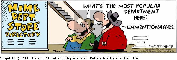 Frank and Ernest - Wednesday January 8, 2003 Comic Strip