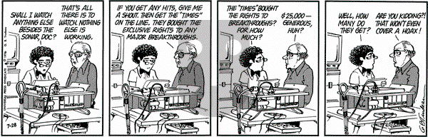Doonesbury on Wednesday July 28, 1976 Comic Strip