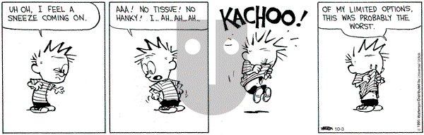 Calvin and Hobbes on Saturday October 3, 2015 Comic Strip