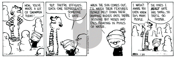 Calvin and Hobbes on Monday January 30, 1989 Comic Strip