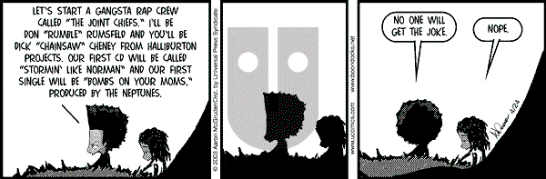 The Boondocks on Thursday November 25, 2010 Comic Strip