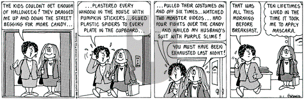 Cathy Classics on Wednesday November 1, 1995 Comic Strip