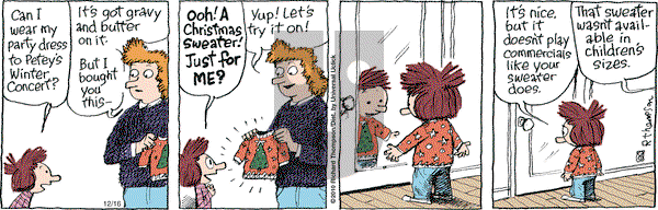 Cul de Sac on Wednesday December 16, 2015 Comic Strip