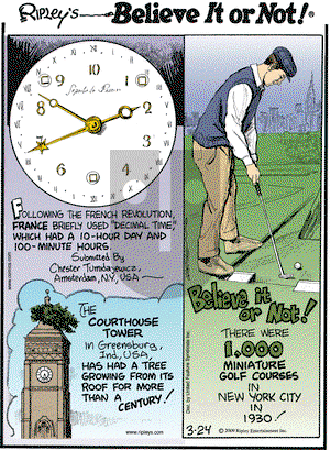 Ripley's Believe It or Not on Tuesday March 24, 2009 Comic Strip