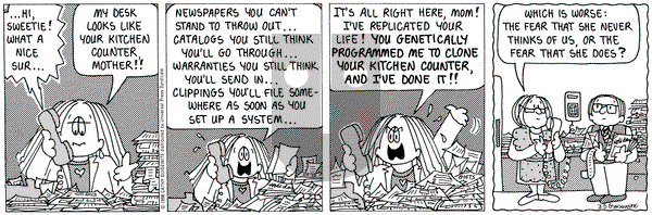 Cathy Classics on Thursday March 5, 1998 Comic Strip