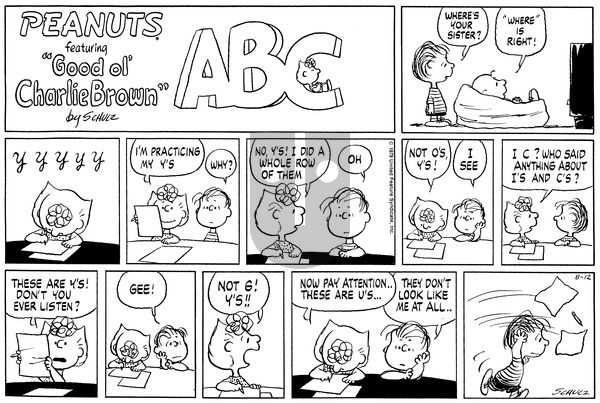 Peanuts on Sunday August 12, 1979 Comic Strip