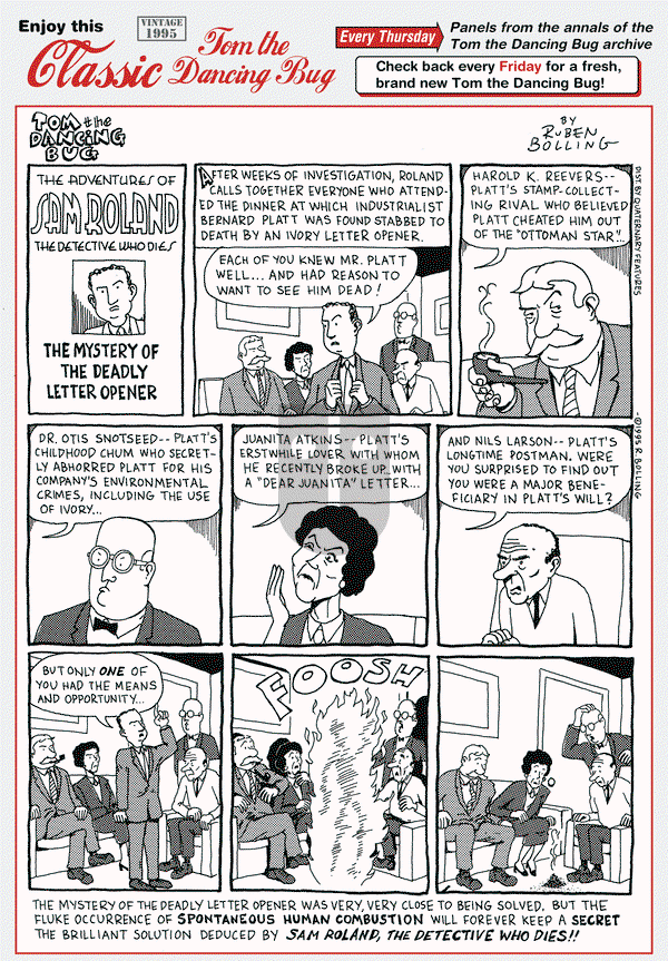 Tom the Dancing Bug on Thursday April 14, 2016 Comic Strip