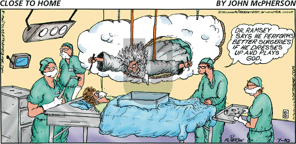 Close to Home on Sunday July 10, 2011 Comic Strip