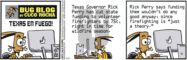 La Cucaracha on Tuesday September 27, 2011 Comic Strip
