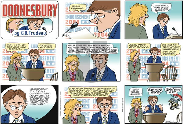Doonesbury on Sunday February 29, 2004 Comic Strip