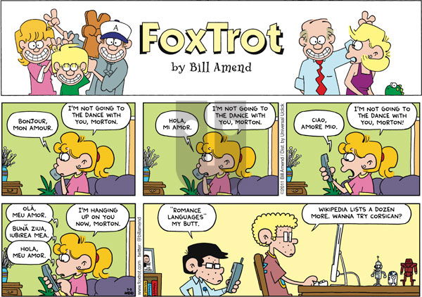 FoxTrot on Sunday May 8, 2011 Comic Strip