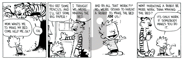 Calvin and Hobbes on Monday August 28, 1989 Comic Strip