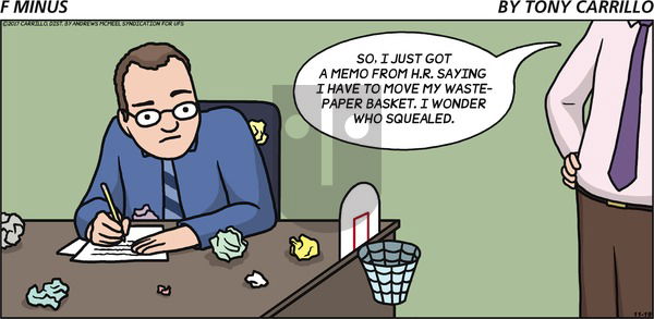 F Minus on Sunday November 19, 2017 Comic Strip