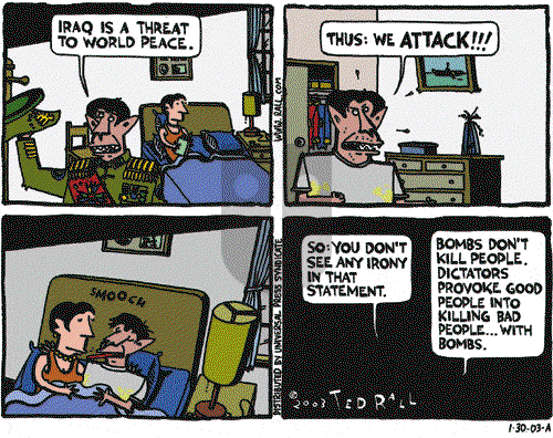 Ted Rall on Thursday January 30, 2003 Comic Strip