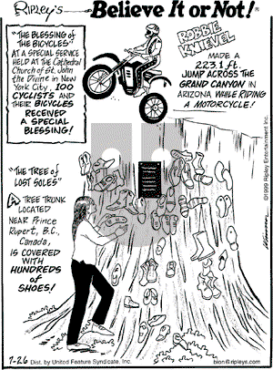 Ripley's Believe It or Not on Monday July 26, 1999 Comic Strip