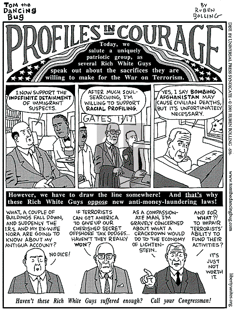 Tom the Dancing Bug on Saturday October 27, 2001 Comic Strip